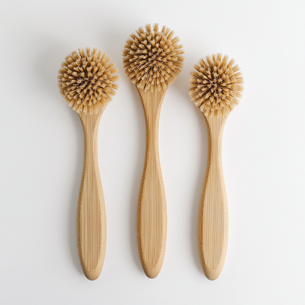 Vjkfx Natural Bamboo Bottle Brush Set (3-Pack)