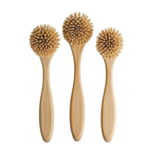 Vjkfx Natural Bamboo Bottle Brush Set (3-Pack)