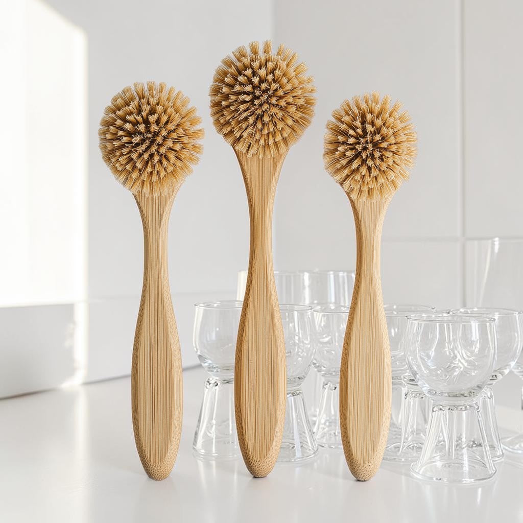 Vjkfx Natural Bamboo Bottle Brush Set (3-Pack)