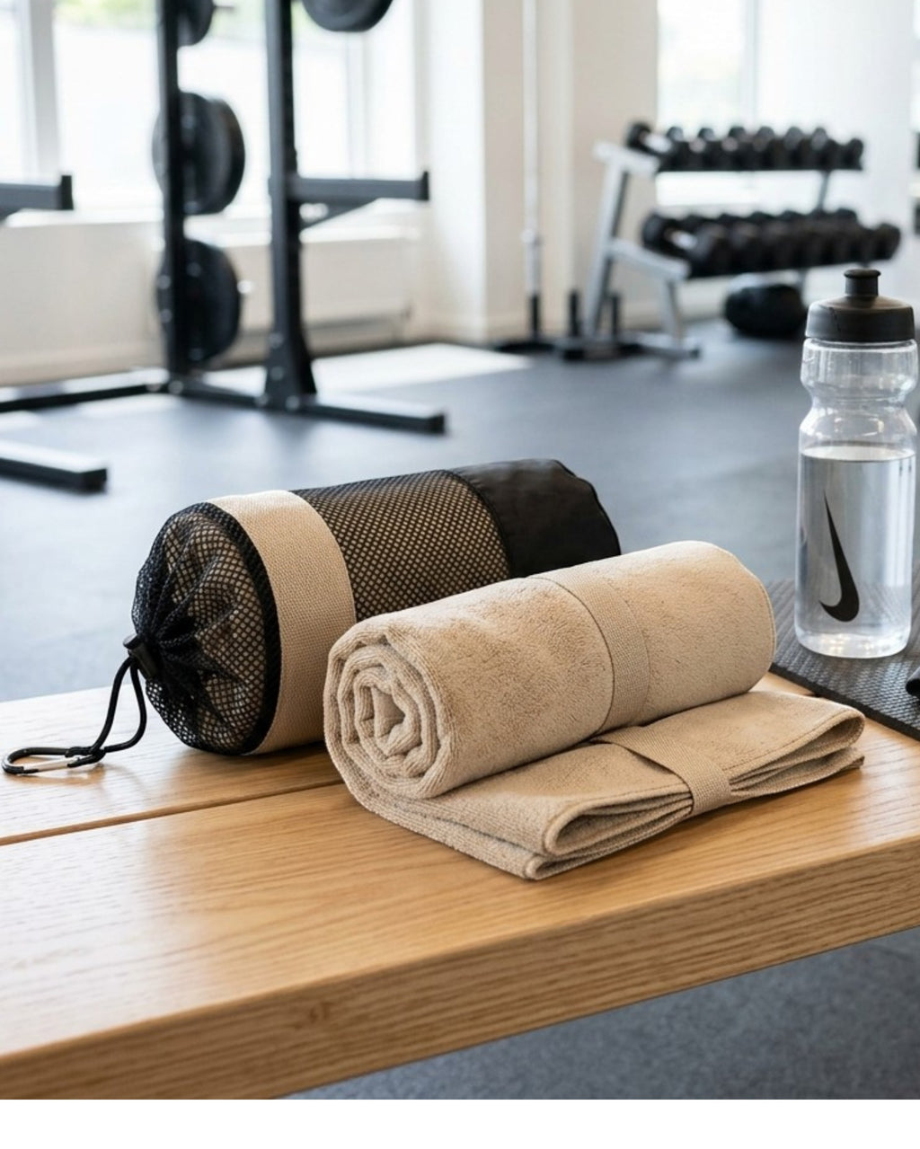 Vikfx Travel Sports Towel with Mesh Storage Bag